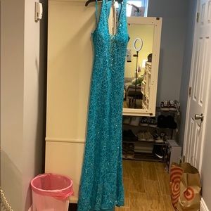 Ignite Evenings Teal Prom Dress